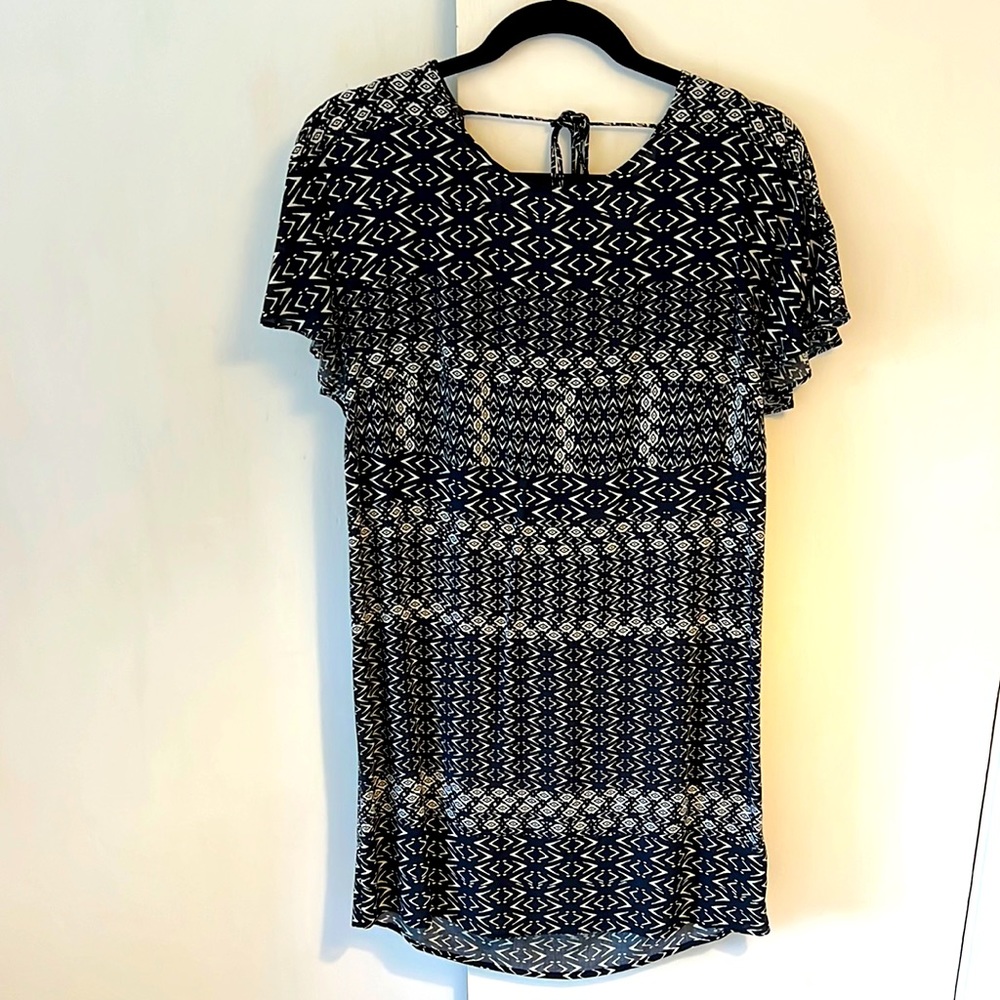 Navy patterned dress, size XS, Velvet by Graham & Spencer
